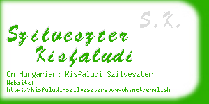 szilveszter kisfaludi business card